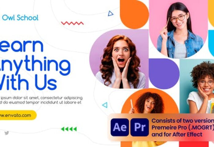 پروژه پریمیر 2021 با موزیک معرفی موسسات آموزشی Colorful Education Promo