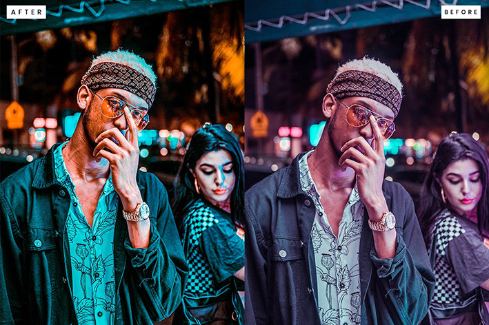 10 پریست لایت روم رنگی 2022 حرفه ای تم شهر در شب City Night Lightroom Presets