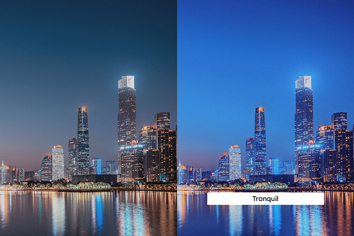 120 پریست لایت روم و لات رنگی و پریست کمرا راو فتوشاپ تم آبی Blue Hour Lightroom Presets LUTs