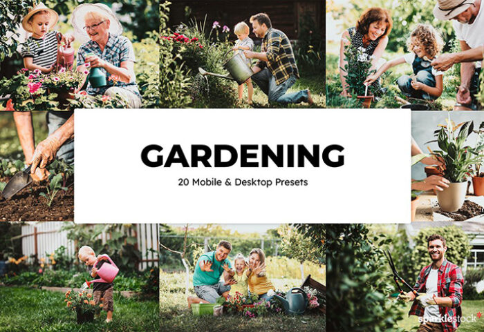 120 پریست لایت روم و لات رنگی و پریست کمرا راو فتوشاپ تم باغبانی Gardening Lightroom Presets LUT