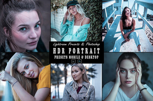 13 پریست لایت روم پرتره افکت HDR و اکشن فتوشاپ HDR Portrait Presets