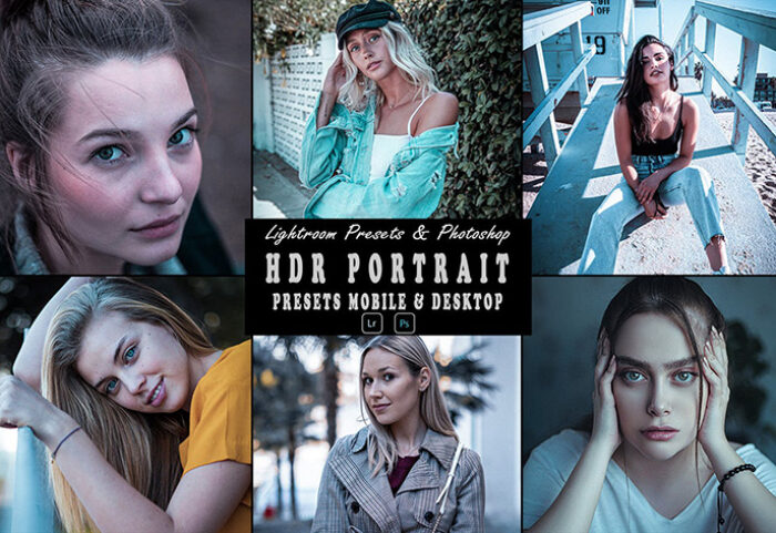 13 پریست لایت روم پرتره افکت HDR و اکشن فتوشاپ HDR Portrait Presets