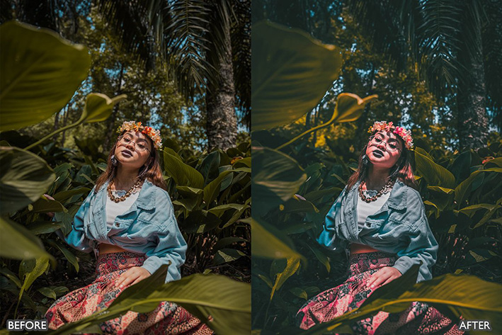 16 پریست لایت روم حرفه ای تم سبز تیره Moody Dark Green Lightroom Presets 16 پریست لایت روم حرفه ای تم سبز تیره Moody Dark Green Lightroom Presets