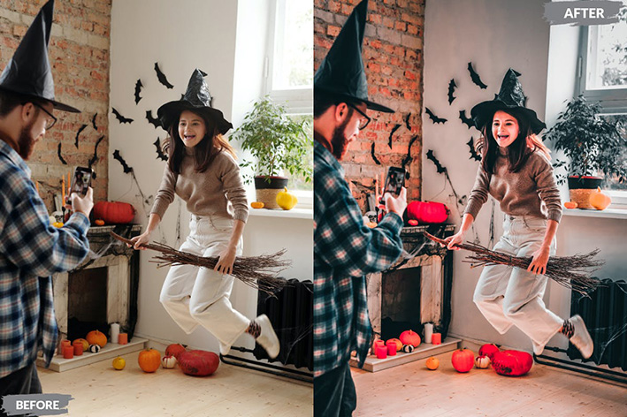 20 پریست لایت روم 2022 افکت جشن هالووین Halloween Lightroom Presets