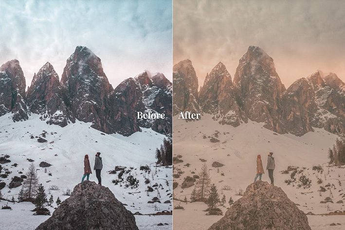 20 پریست لایت روم 2022 سینماتیک حرفه ای تم قهوه ای Monique Lightroom Presets