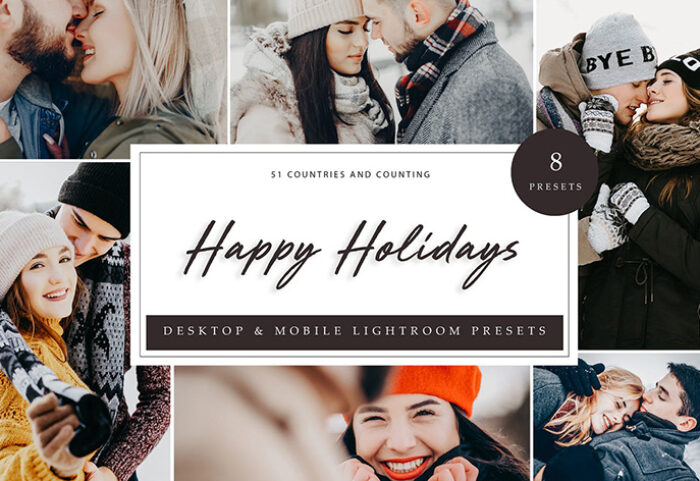 24 پریست لایت روم پرتره حرفه ای تم تعطیلات خوب Happy Holiday Lightroom Presets