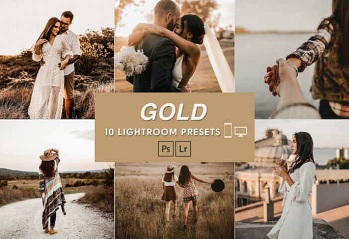 30 پریست لایت روم تم طلایی 2022 جدید Gold Brown Lightroom Presets