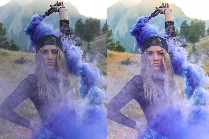 36 پریست لایت روم رنگی 2022 حرفه ای تم دود رنگی Smoke Bomb Lightroom Presets