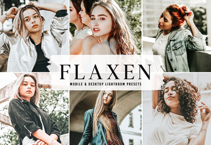 40 پریست لایت روم پرتره سینمایی و پریست کمرا راو و اکشن فتوشاپ تم کتانی Flaxen Lightroom Presets