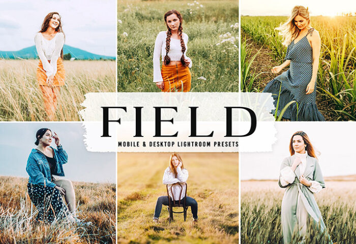40 پریست لایت روم پرتره فضای باز و پریست کمرا راو و اکشن فتوشاپ Field Lightroom Presets