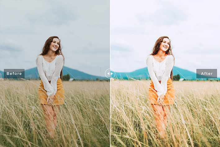 40 پریست لایت روم پرتره فضای باز و پریست کمرا راو و اکشن فتوشاپ Field Lightroom Presets