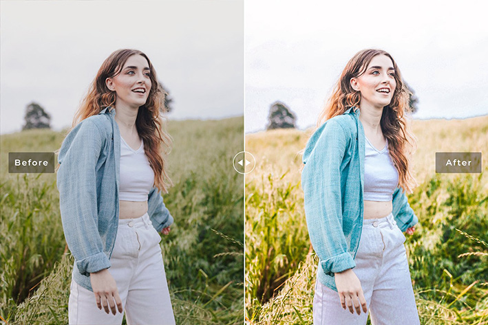 40 پریست لایت روم پرتره فضای باز و پریست کمرا راو و اکشن فتوشاپ تم قناری Canary Lightroom Presets