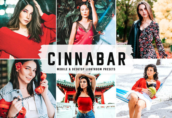 40 پریست لایت روم پرتره و پریست کمرا راو و اکشن فتوشاپ Cinnabar Lightroom Presets