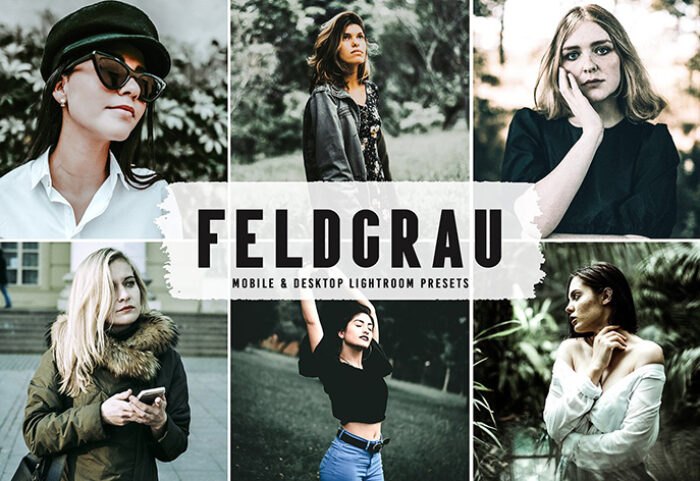 40 پریست لایت روم پرتره و پریست کمرا راو و اکشن فتوشاپ Feldgrau Lightroom Presets