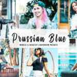 40 پریست لایت روم پرتره و پریست کمرا راو و اکشن فتوشاپ تم آبی Prussian Blue Lightroom Presets