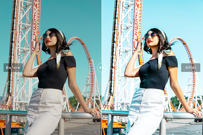 40 پریست لایت روم پرتره و پریست کمرا راو و اکشن فتوشاپ تم آبی Prussian Blue Lightroom Presets
