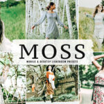 40 پریست لایت روم پرتره و پریست کمرا راو و اکشن فتوشاپ تم سبز Moss Lightroom Presets