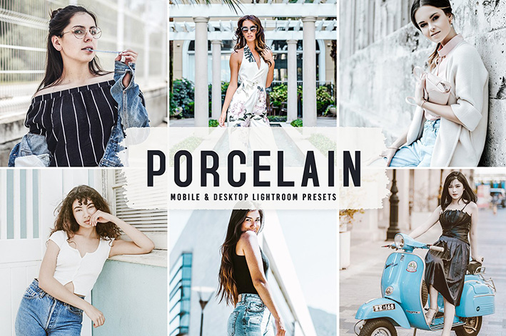 40 پریست لایت روم پرتره و پریست کمرا راو و اکشن فتوشاپ تم فشن Porcelain Lightroom Presets 40 پریست لایت روم پرتره و پریست کمرا راو و اکشن فتوشاپ تم فشن Porcelain Lightroom Presets