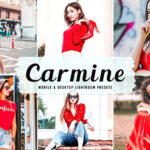 40 پریست لایت روم پرتره و پریست کمرا راو و اکشن فتوشاپ تم قرمز Carmine Lightroom Presets