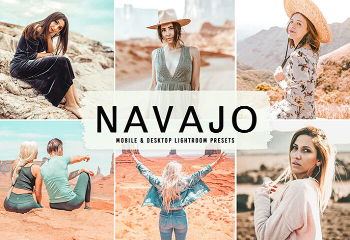 40 پریست لایت روم پرتره و پریست کمرا راو و اکشن فتوشاپ تم ناواهو Navajo Lightroom Presets
