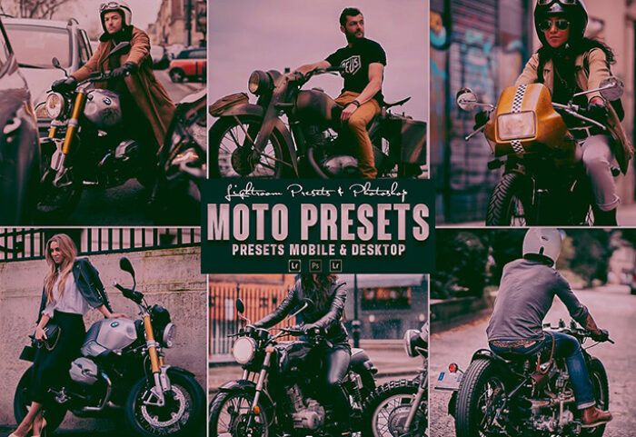 9 پریست لایت روم و اکشن فتوشاپ تم موتور سوار Moto Photoshop Action Lightrom Presets