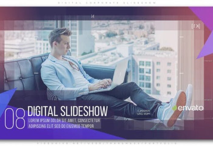 پروژه آماده افترافکت 2022 معرفی شرکت و خدمات Digital Corporate Slideshow