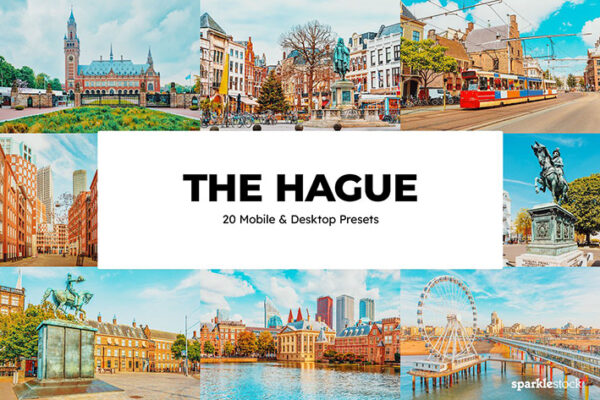 120 پریست لایت روم و لات رنگی و پریست کمرا راو فتوشاپ تم فضای باز The Hague Lightroom Presets LUTs