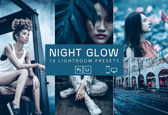 30 پریست لایت روم 2022 تم شب نورانی Night Glow Lightroom Presets