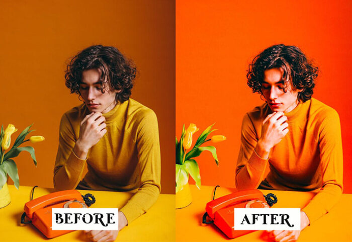 30 پریست لایت روم 2022 رنگی تم نارنجی Orange Tones Lightroom Presets