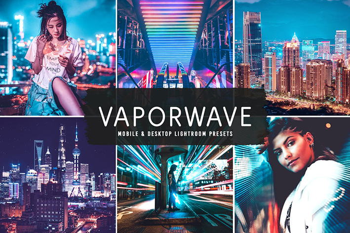 40 پریست لایت روم عکاسی شب و پریست کمرا راو و اکشن فتوشاپ Vaporwave Lightroom Presets 40 پریست لایت روم عکاسی شب و پریست کمرا راو و اکشن فتوشاپ Vaporwave Lightroom Presets