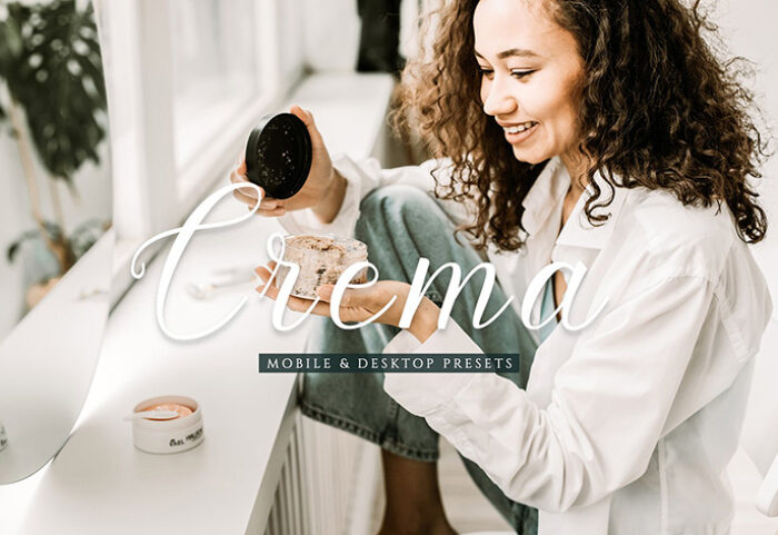 40 پریست لایت روم فشن و پریست کمرا راو و اکشن فتوشاپ تم روشن Crema Lightroom Presets