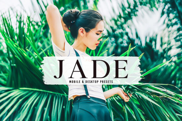 40 پریست لایت روم فضای باز و پریست کمرا راو و اکشن فتوشاپ تم سبز یشمی Jade Lightroom Presets