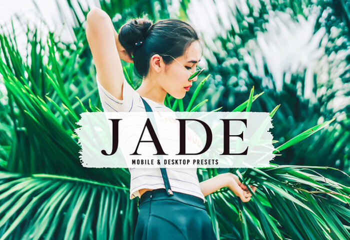 40 پریست لایت روم فضای باز و پریست کمرا راو و اکشن فتوشاپ تم سبز یشمی Jade Lightroom Presets