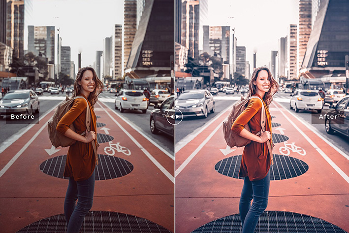 40 پریست لایت روم فضای باز و پریست کمرا راو و اکشن فتوشاپ عکس فشن City Desaturated Lightroom Presets