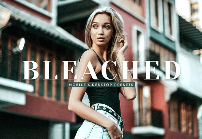 40 پریست لایت روم پرتره سینمایی و پریست کمرا راو و اکشن فتوشاپ Bleached Lightroom Presets