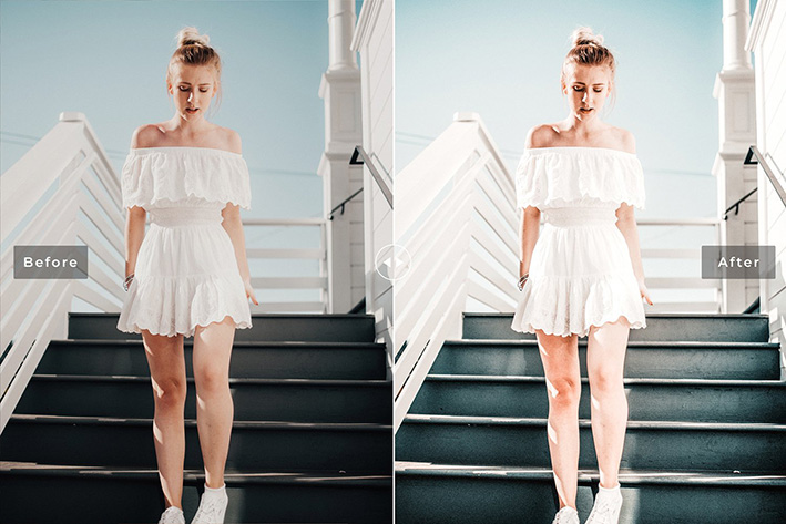 40 پریست لایت روم پرتره فشن و پریست کمرا راو و اکشن فتوشاپ Dutch White Lightroom Presets