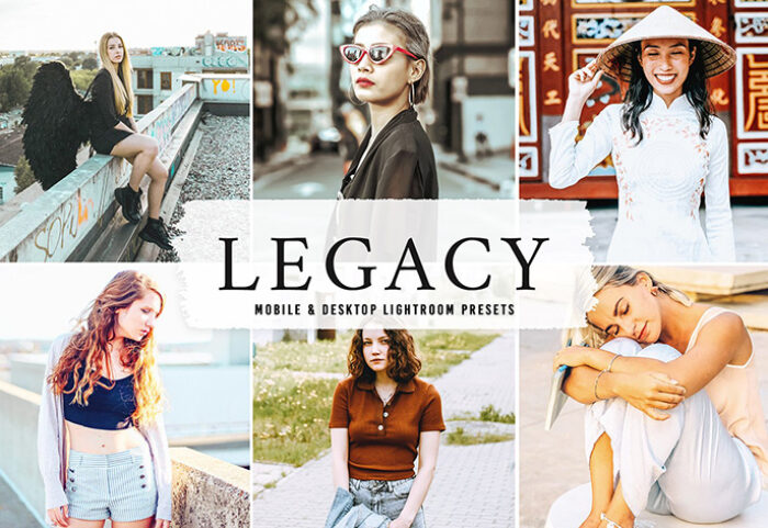 40 پریست لایت روم پرتره فشن و پریست کمرا راو و اکشن فتوشاپ Legacy Lightroom Presets