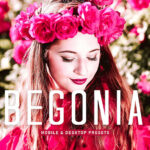 40 پریست لایت روم پرتره فضای باز و پریست کمرا راو و اکشن فتوشاپ Begonia Lightroom Presets