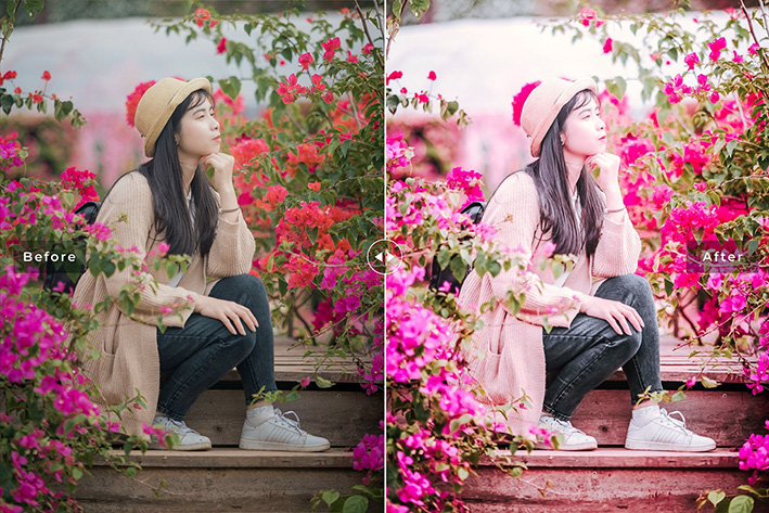 40 پریست لایت روم پرتره فضای باز و پریست کمرا راو و اکشن فتوشاپ Begonia Lightroom Presets 40 پریست لایت روم پرتره فضای باز و پریست کمرا راو و اکشن فتوشاپ Begonia Lightroom Presets