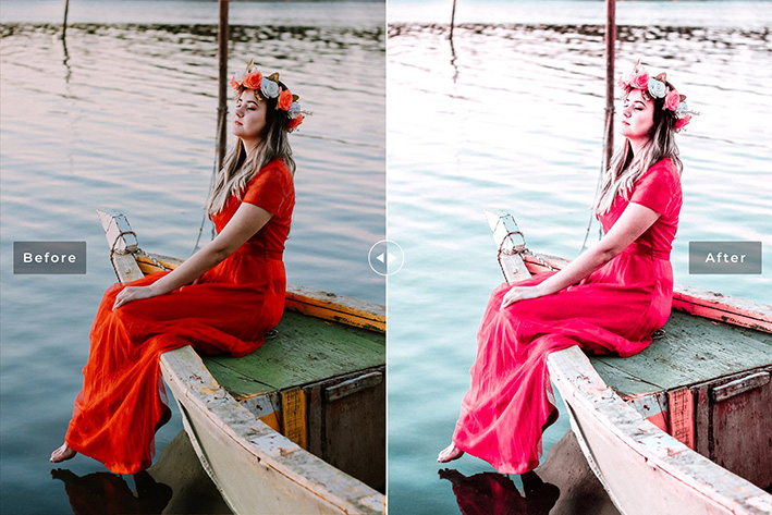40 پریست لایت روم پرتره فضای باز و پریست کمرا راو و اکشن فتوشاپ Begonia Lightroom Presets