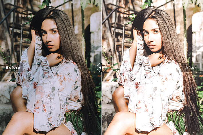 40 پریست لایت روم پرتره و پریست کمرا راو و اکشن فتوشاپ Buff Lightroom Presets V2