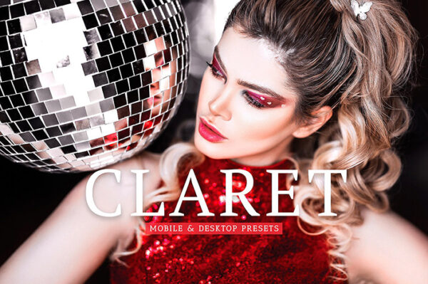 40 پریست لایت روم پرتره و پریست کمرا راو و اکشن فتوشاپ Claret Lightroom Presets