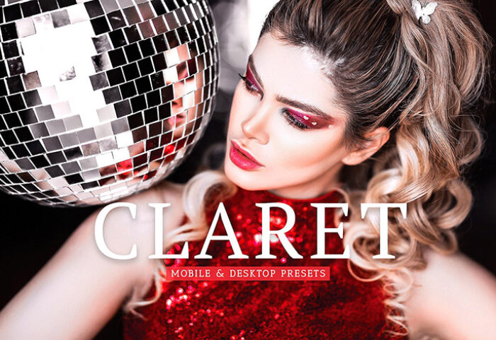 40 پریست لایت روم پرتره و پریست کمرا راو و اکشن فتوشاپ Claret Lightroom Presets