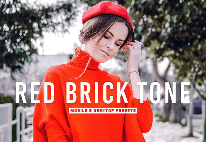 40 پریست لایت روم پرتره و پریست کمرا راو و اکشن فتوشاپ تم آجر قرمز Red Brick Tone Lightroom Presets
