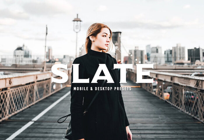 40 پریست لایت روم پرتره و پریست کمرا راو و اکشن فتوشاپ تم تیره Slate Pro Lightroom Presets V2