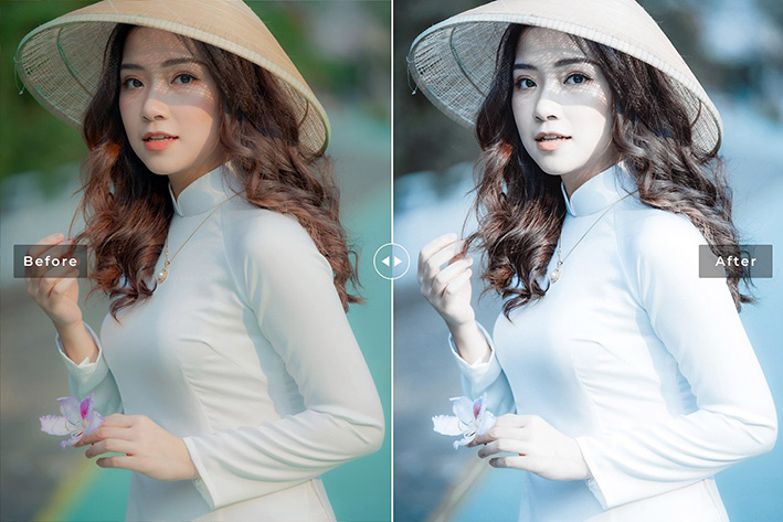 40 پریست لایت روم پرتره و پریست کمرا راو و اکشن فتوشاپ تم خاکستری Platinum Lightroom Presets