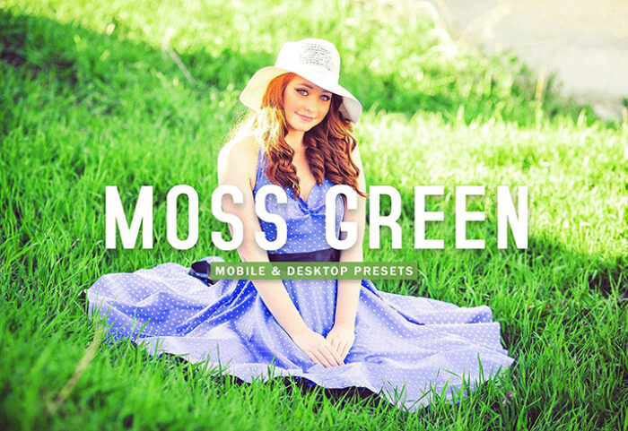 40 پریست لایت روم پرتره و پریست کمرا راو و اکشن فتوشاپ تم خزه سبز Moss Green Lightroom Presets