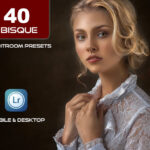 40 پریست لایت روم پرتره و پریست کمرا راو و اکشن فتوشاپ تم رنگ آجری Bisque Lightroom Presets