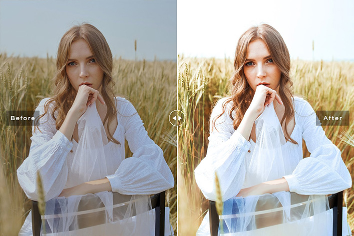 40 پریست لایت روم پرتره و پریست کمرا راو و اکشن فتوشاپ تم روشن Tumbleweed Lightroom Presets