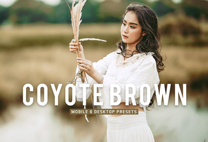 40 پریست لایت روم پرتره و پریست کمرا راو و اکشن فتوشاپ تم شکلاتی Coyote Brown Lightroom Presets